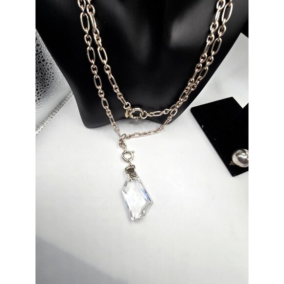 Dorgelo Sterling Chunky Long Necklace and Bracelet Fabulous - Picture 3 of 13